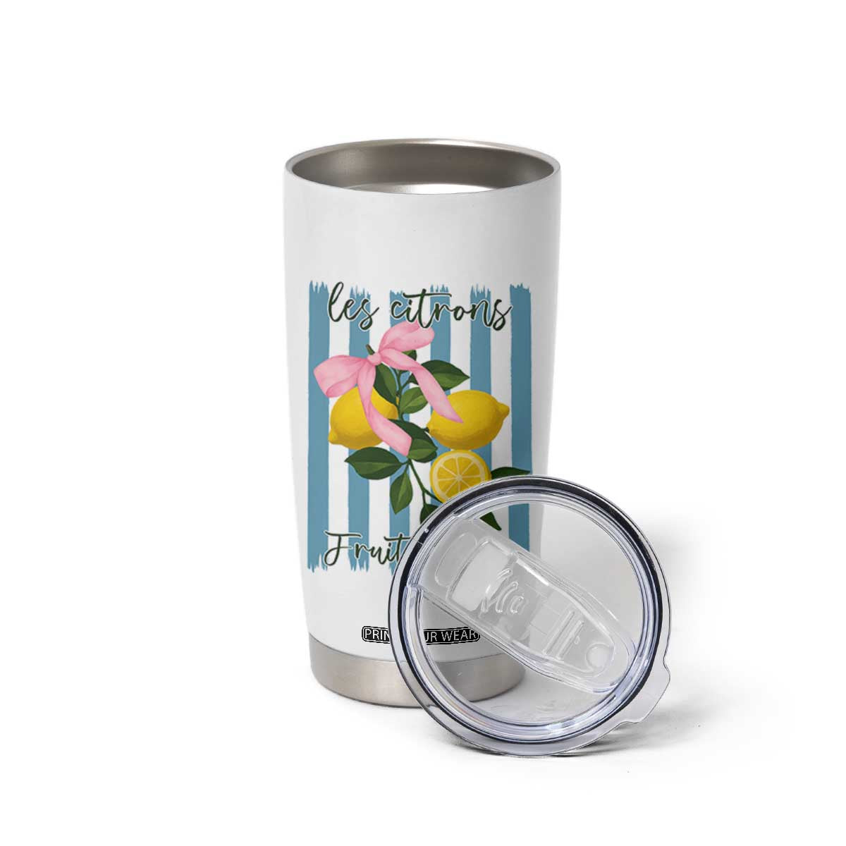 Funny Les Citrons Fruits Frais Tumbler Cup Summer Lemon Tropical Coquette TS11 Print Your Wear