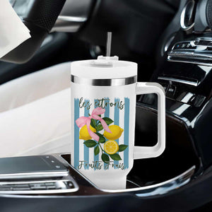 Funny Les Citrons Fruits Frais Tumbler With Handle Summer Lemon Tropical Coquette TS11 Print Your Wear