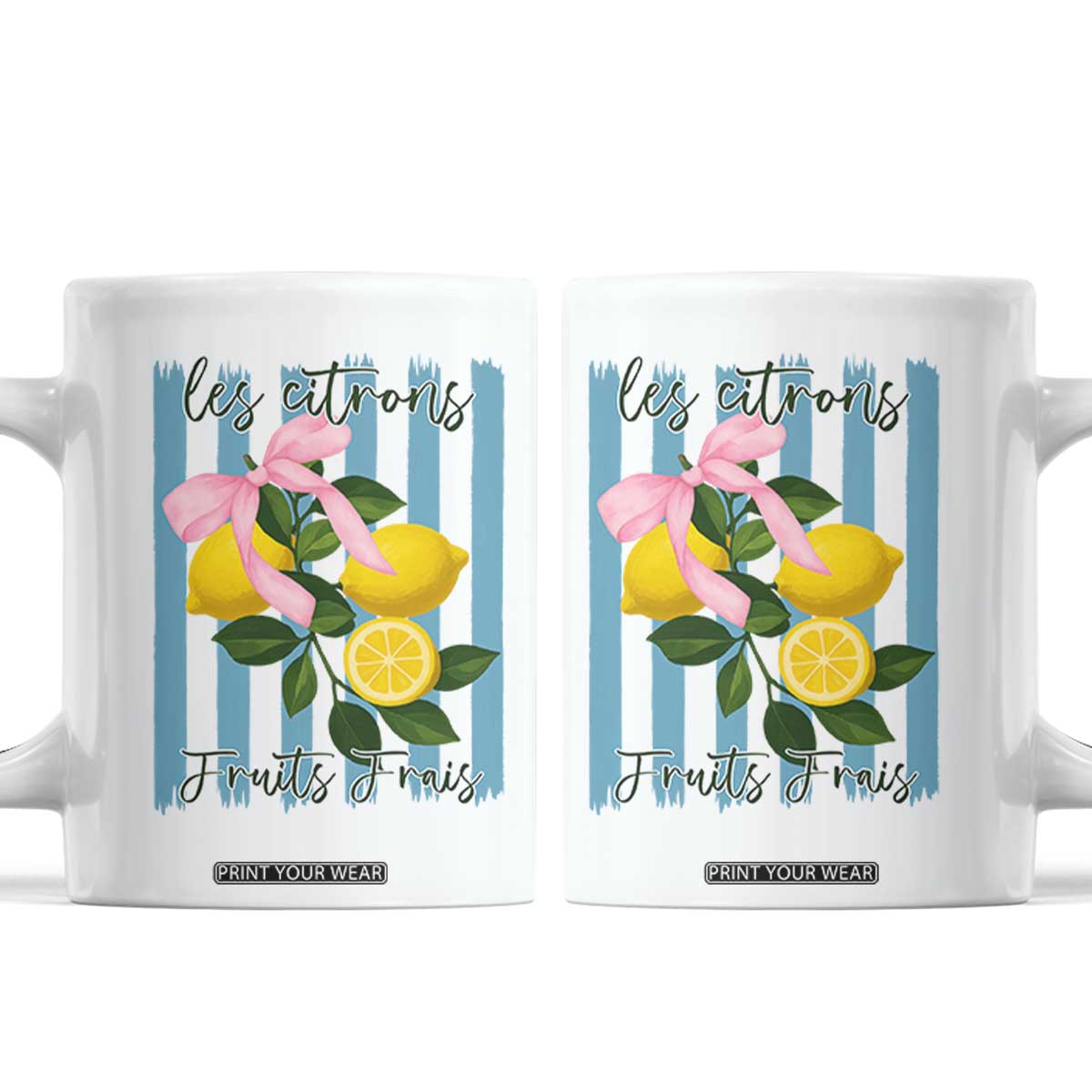 Funny Les Citrons Fruits Frais Coffee Mug Summer Lemon Tropical Coquette TS11 White Print Your Wear