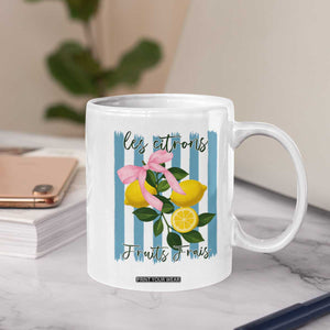 Funny Les Citrons Fruits Frais Coffee Mug Summer Lemon Tropical Coquette TS11 Print Your Wear