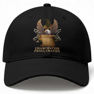 Emancipation Proclamation Baseball Cap Juneteenth End of Slavery Bald Eagle
