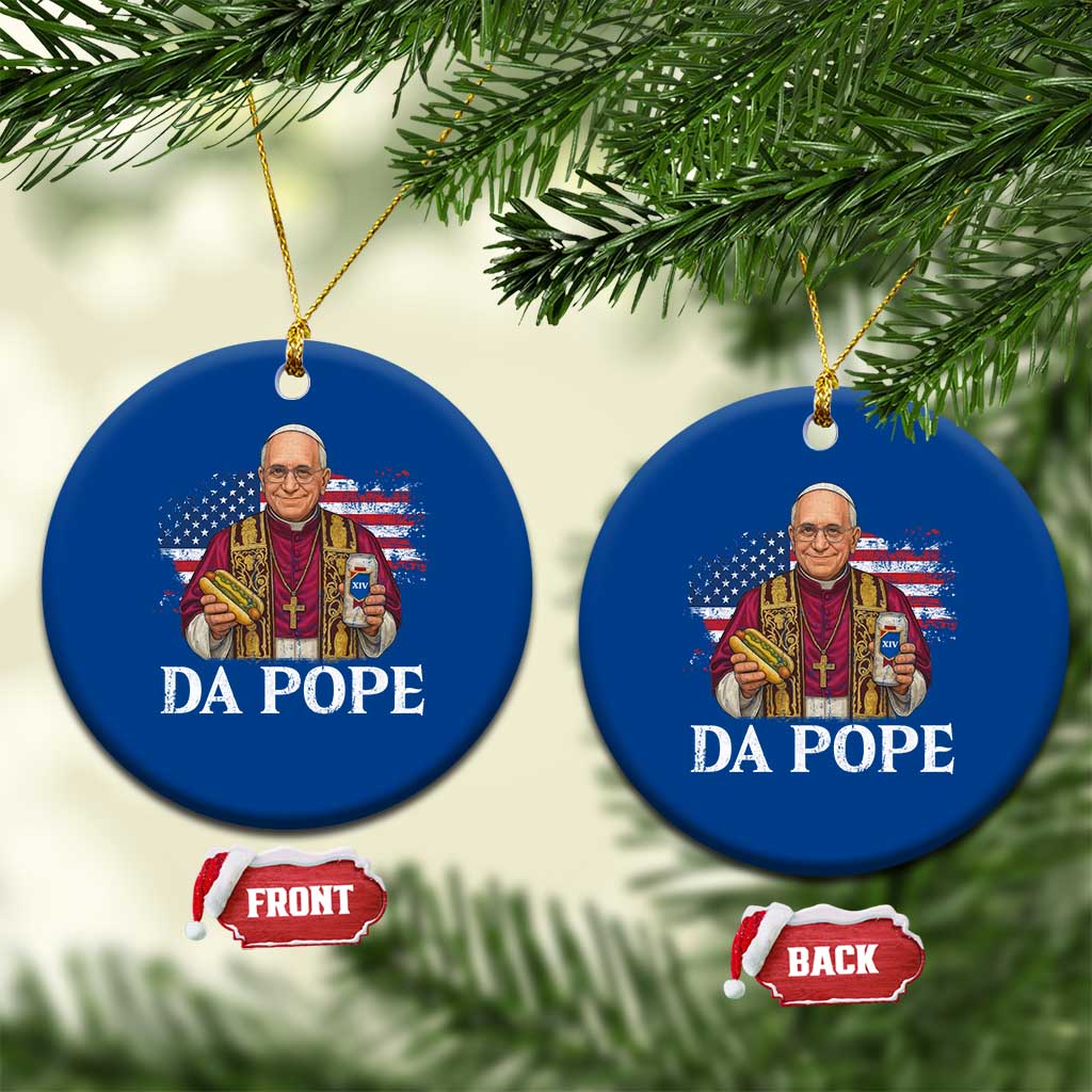 Funny Da Pope America Chicago Leo XIV Ceramic Ornament Hotdog And Beer TS11 1pc Blue Print Your Wear