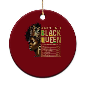 Juneteenth Black Queen Nutritional Facts Ceramic Ornament Afro Melanin Queen TS11 1pc Red Print Your Wear