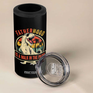 Fatherhood Is A Walk In The Park Dinosaur Dad 4 in 1 Can Cooler Tumbler TS11 Print Your Wear