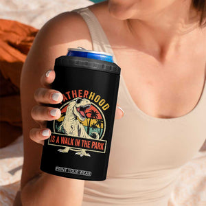 Fatherhood Is A Walk In The Park Dinosaur Dad 4 in 1 Can Cooler Tumbler TS11 Print Your Wear