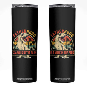 Fatherhood Is A Walk In The Park Dinosaur Dad Skinny Tumbler TS11 Black Print Your Wear