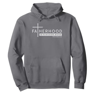 Fatherhood Is Kingdom Work Hoodie Christian Dad TS11 Charcoal Print Your Wear