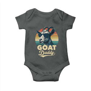 Goat Daddy Baby Onesie Funny Goat Father Retro Vintage TS11 Dark Heather Print Your Wear