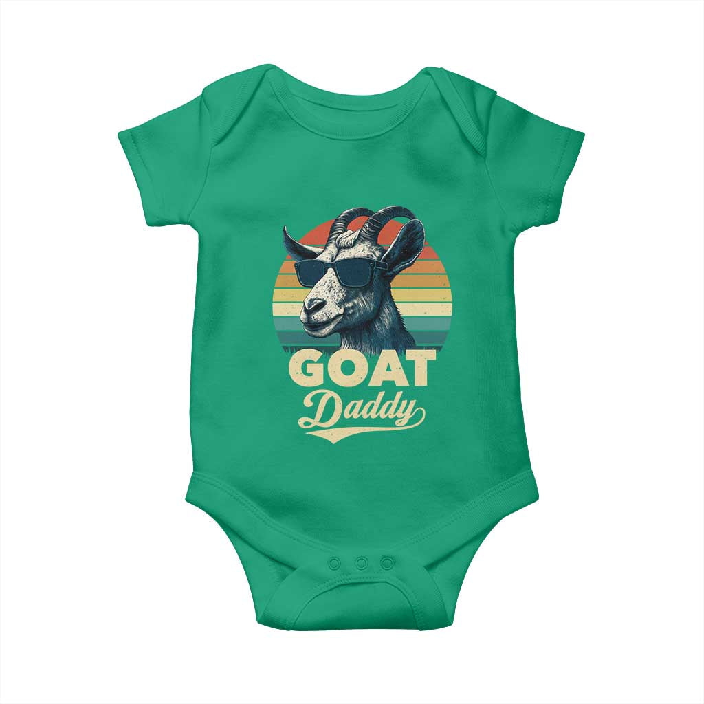 Goat Daddy Baby Onesie Funny Goat Father Retro Vintage TS11 Irish Green Print Your Wear