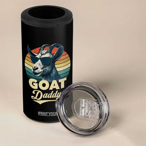 Goat Daddy 4 in 1 Can Cooler Tumbler Funny Goat Father Retro Vintage TS11 Print Your Wear