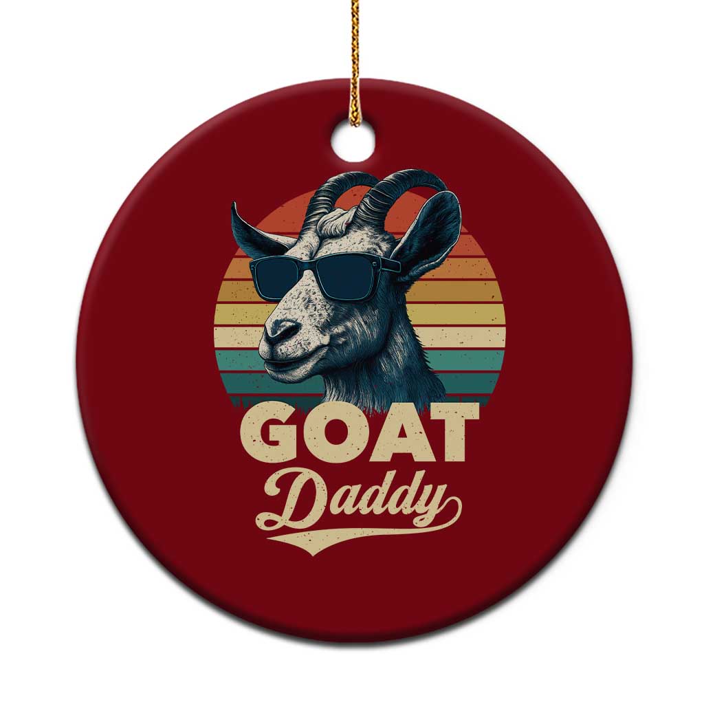 Goat Daddy Ceramic Ornament Funny Goat Father Retro Vintage TS11 1pc Red Print Your Wear