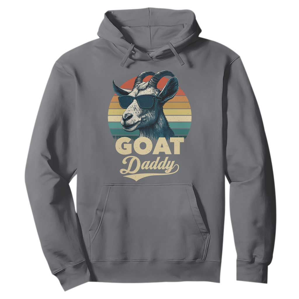 Goat Daddy Hoodie Funny Goat Father Retro Vintage TS11 Charcoal Print Your Wear