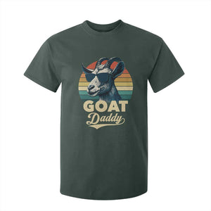 Goat Daddy T Shirt For Kid Funny Goat Father Retro Vintage TS11 Dark Forest Green Print Your Wear