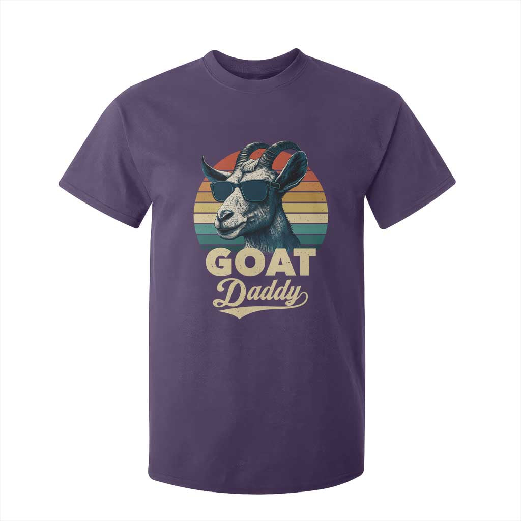 Goat Daddy T Shirt For Kid Funny Goat Father Retro Vintage TS11 Purple Print Your Wear