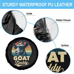 Goat Daddy Spare Tire Cover Funny Goat Father Retro Vintage TS11 Print Your Wear