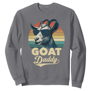 Goat Daddy Sweatshirt Funny Goat Father Retro Vintage TS11 Charcoal Print Your Wear