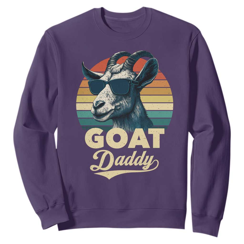 Goat Daddy Sweatshirt Funny Goat Father Retro Vintage TS11 Purple Print Your Wear