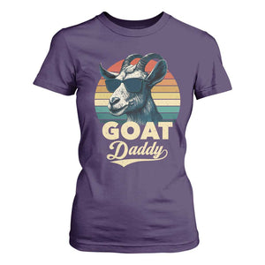 Goat Daddy T Shirt For Women Funny Goat Father Retro Vintage TS11 Purple Print Your Wear