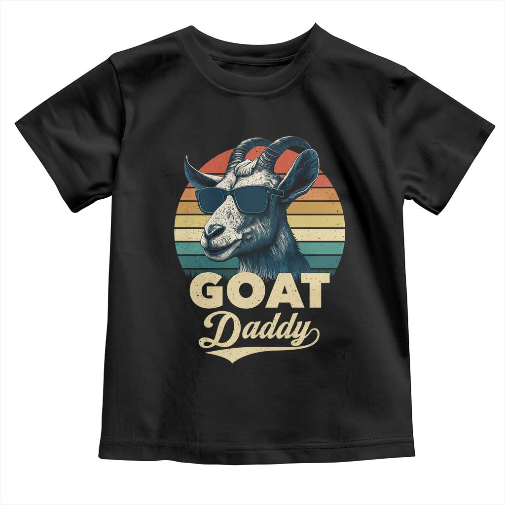Goat Daddy Toddler T Shirt Funny Goat Father Retro Vintage TS11 Black Print Your Wear