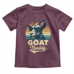 Goat Daddy Toddler T Shirt Funny Goat Father Retro Vintage TS11 Maroon Print Your Wear