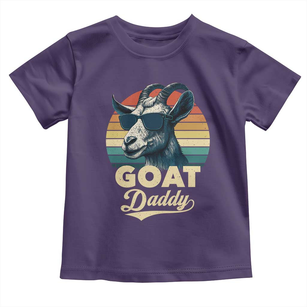 Goat Daddy Toddler T Shirt Funny Goat Father Retro Vintage TS11 Purple Print Your Wear