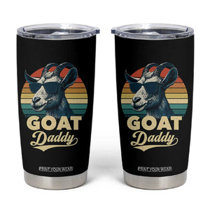 Goat Daddy Tumbler Cup Funny Goat Father Retro Vintage TS11 Black Print Your Wear