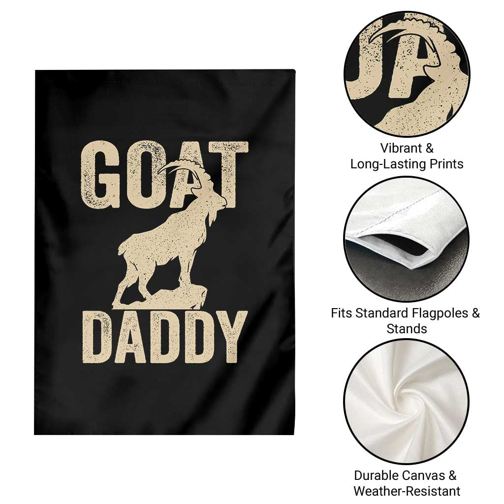 Goat Daddy Garden Flag Funny Goat Father Vintage TS11 Print Your Wear