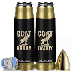 Goat Daddy Bullet Tumbler Funny Goat Father Vintage TS11 Black Print Your Wear