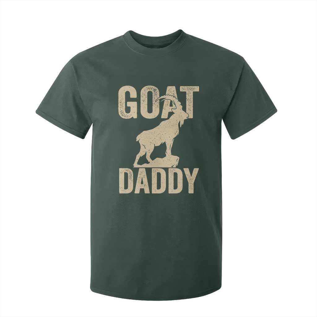 Goat Daddy T Shirt For Kid Funny Goat Father Vintage TS11 Dark Forest Green Print Your Wear