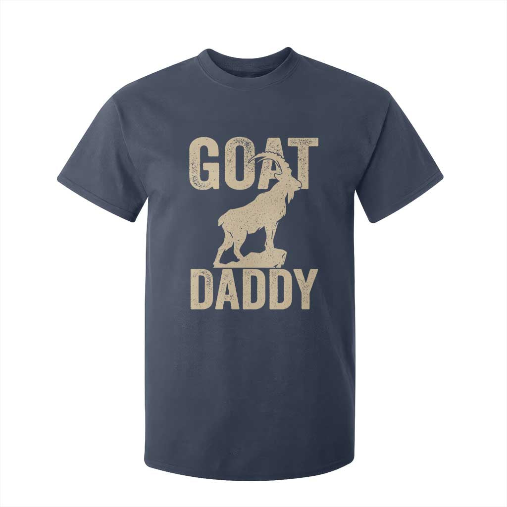 Goat Daddy T Shirt For Kid Funny Goat Father Vintage TS11 Navy Print Your Wear