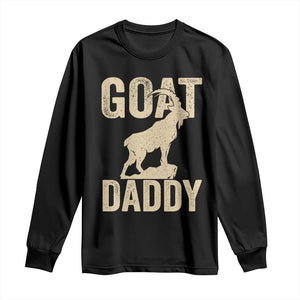 Goat Daddy Long Sleeve Shirt Funny Goat Father Vintage TS11 Black Print Your Wear