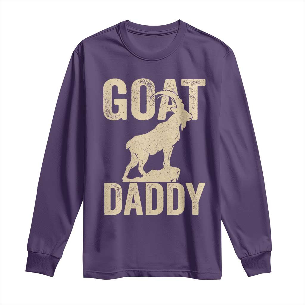 Goat Daddy Long Sleeve Shirt Funny Goat Father Vintage TS11 Purple Print Your Wear