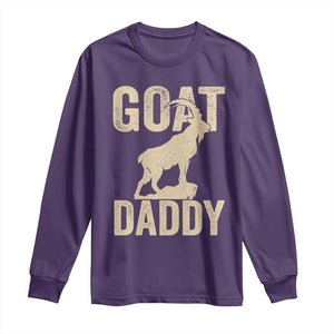 Goat Daddy Long Sleeve Shirt Funny Goat Father Vintage TS11 Purple Print Your Wear