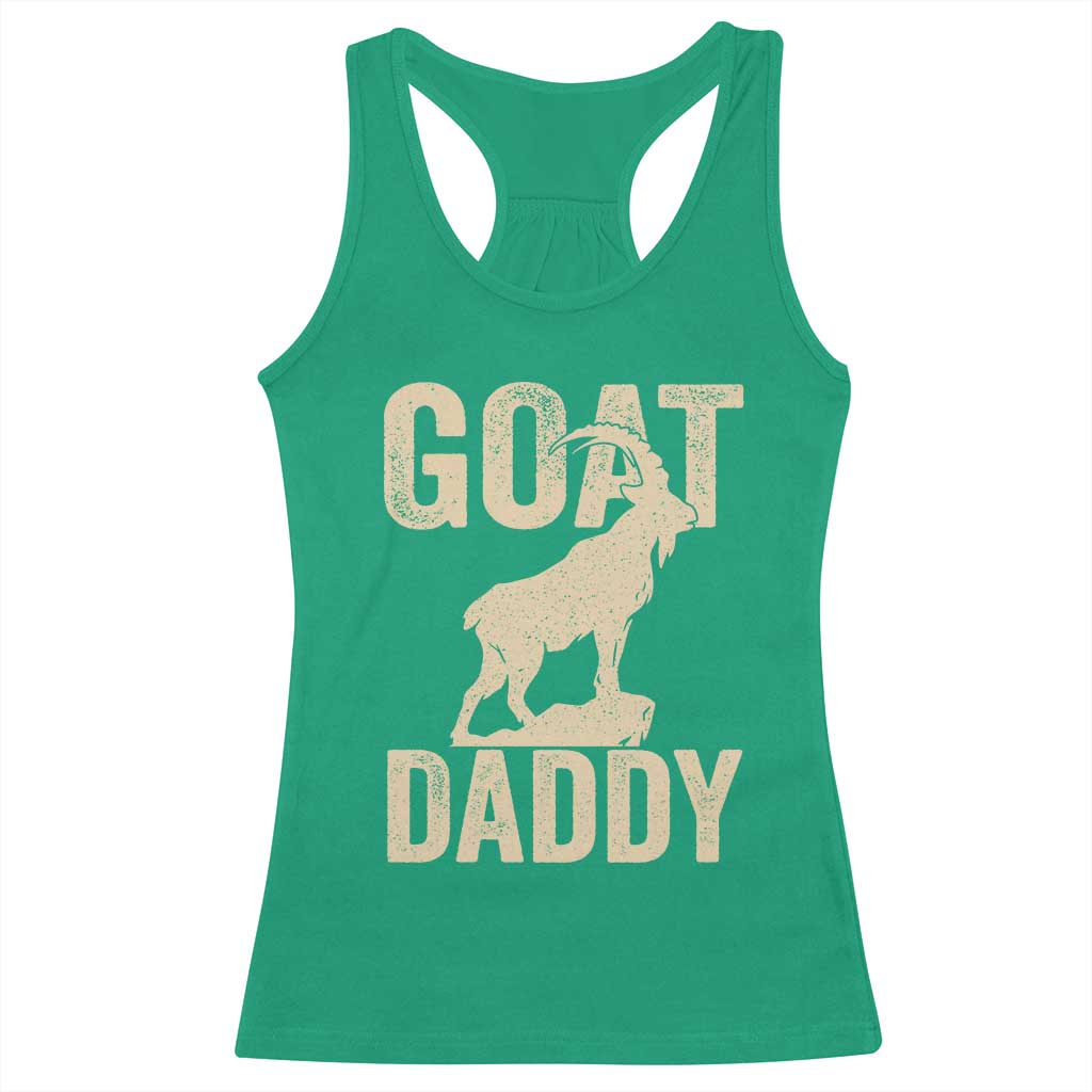 Goat Daddy Racerback Tank Top Funny Goat Father Vintage TS11 Irish Green Print Your Wear
