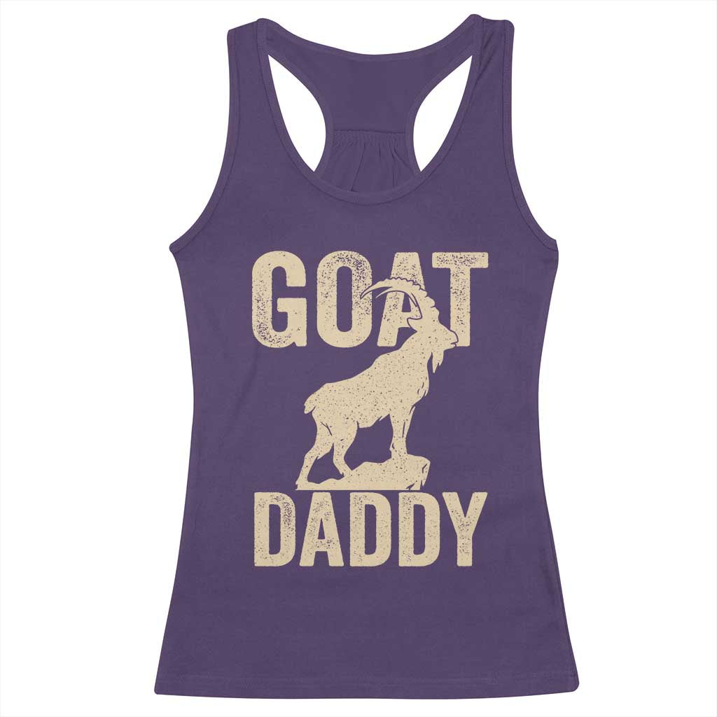Goat Daddy Racerback Tank Top Funny Goat Father Vintage TS11 Purple Print Your Wear