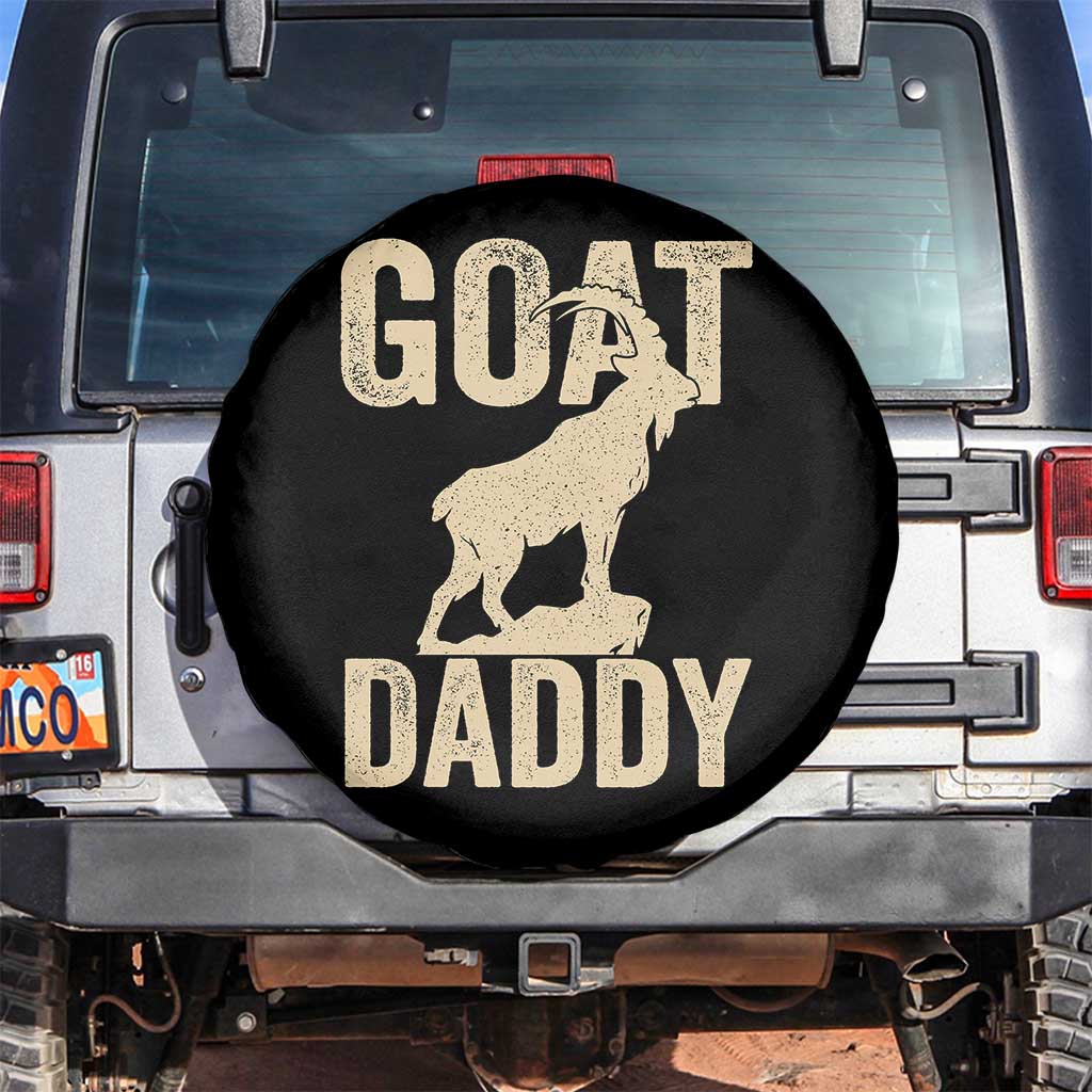 Goat Daddy Spare Tire Cover Funny Goat Father Vintage TS11 No hole Black Print Your Wear