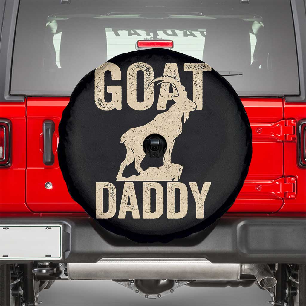 Goat Daddy Spare Tire Cover Funny Goat Father Vintage TS11 Black Print Your Wear