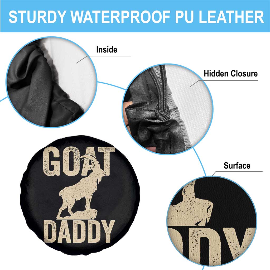 Goat Daddy Spare Tire Cover Funny Goat Father Vintage TS11 Print Your Wear