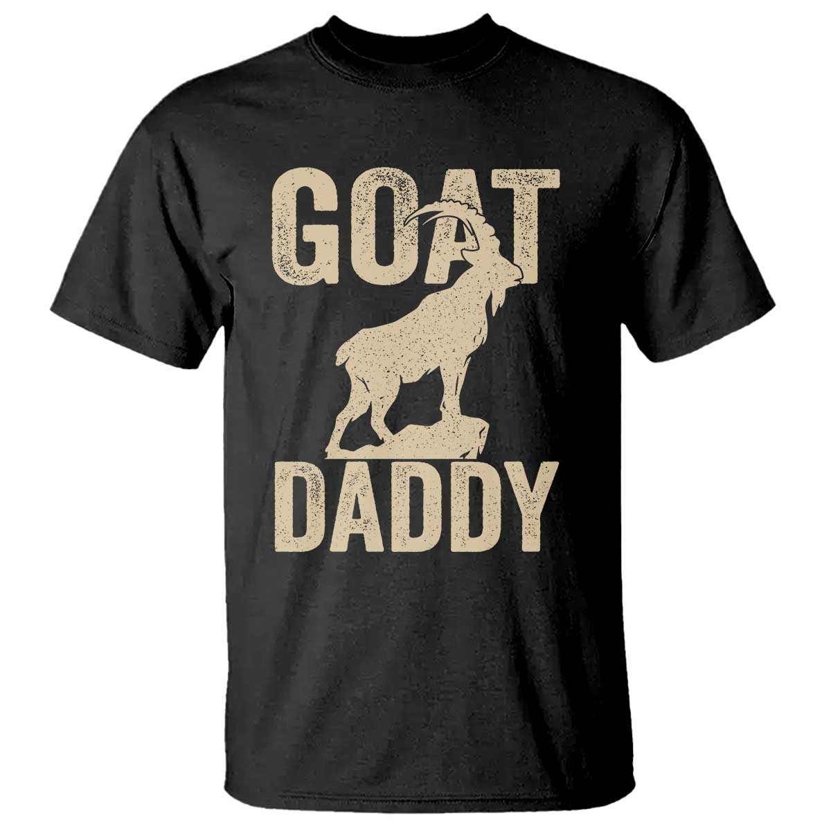 Goat Daddy T Shirt Funny Goat Father Vintage TS11 Black Print Your Wear