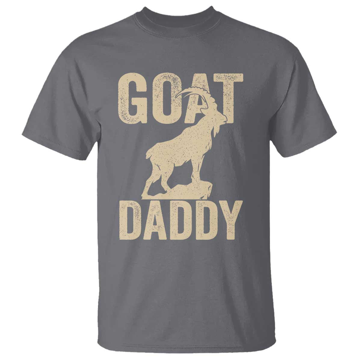 Goat Daddy T Shirt Funny Goat Father Vintage TS11 Charcoal Print Your Wear