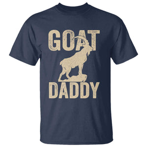 Goat Daddy T Shirt Funny Goat Father Vintage TS11 Navy Print Your Wear