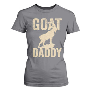 Goat Daddy T Shirt For Women Funny Goat Father Vintage TS11 Charcoal Print Your Wear