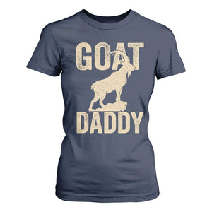 Goat Daddy T Shirt For Women Funny Goat Father Vintage TS11 Navy Print Your Wear