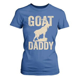 Goat Daddy T Shirt For Women Funny Goat Father Vintage TS11 Royal Blue Print Your Wear