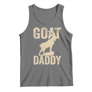 Goat Daddy Tank Top Funny Goat Father Vintage TS11 Black Heather Print Your Wear
