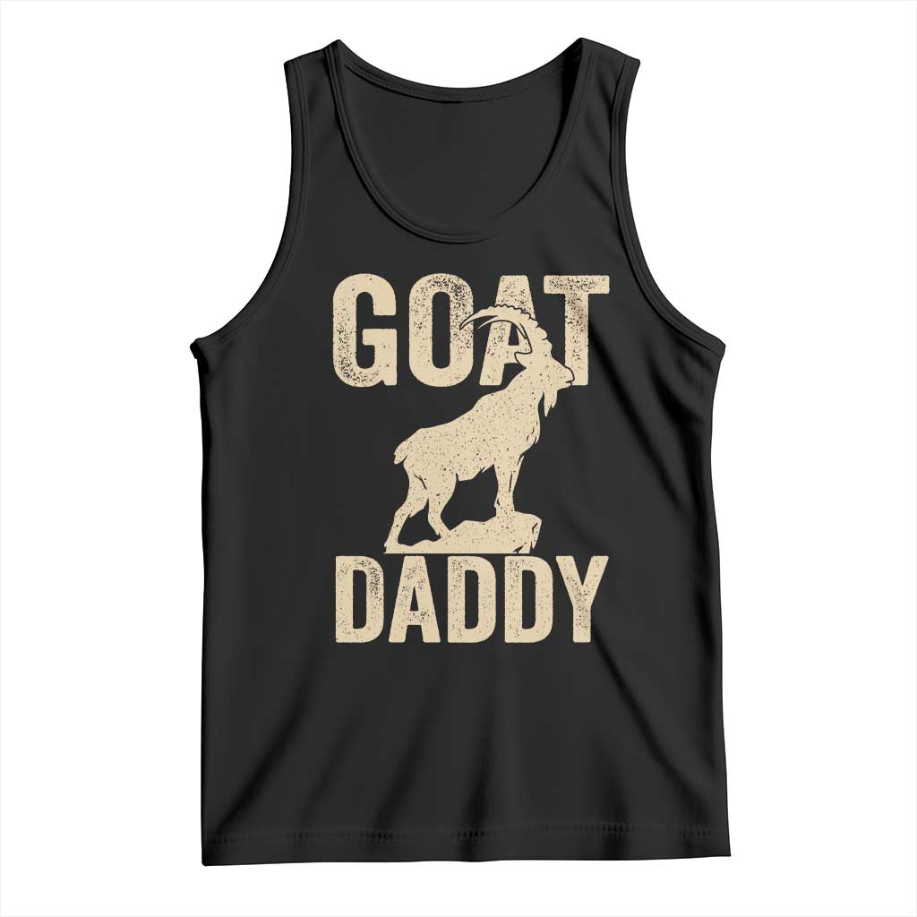 Goat Daddy Tank Top Funny Goat Father Vintage TS11 Black Print Your Wear