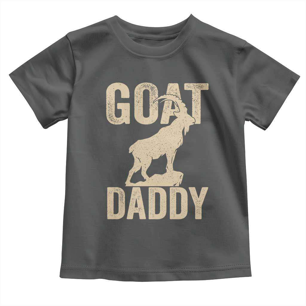 Goat Daddy Toddler T Shirt Funny Goat Father Vintage TS11 Dark Heather Print Your Wear