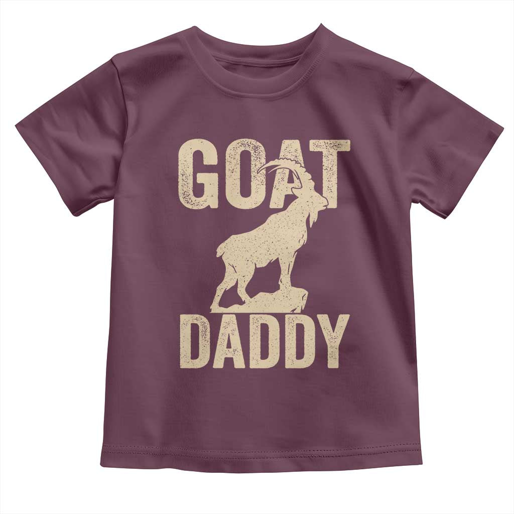 Goat Daddy Toddler T Shirt Funny Goat Father Vintage TS11 Maroon Print Your Wear