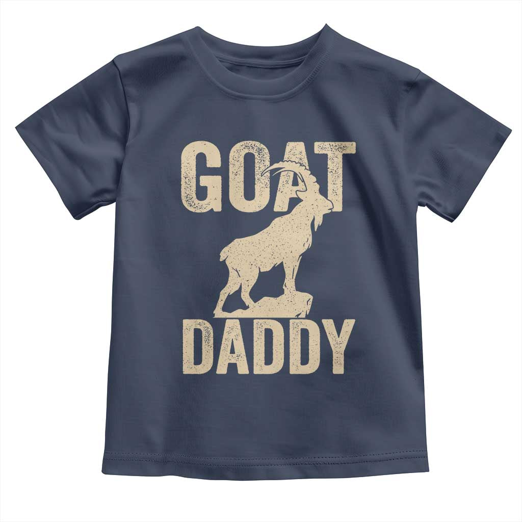 Goat Daddy Toddler T Shirt Funny Goat Father Vintage TS11 Navy Print Your Wear