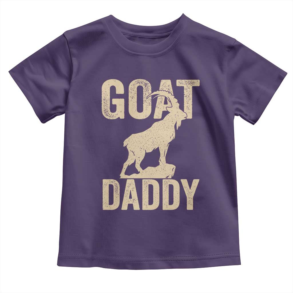 Goat Daddy Toddler T Shirt Funny Goat Father Vintage TS11 Purple Print Your Wear